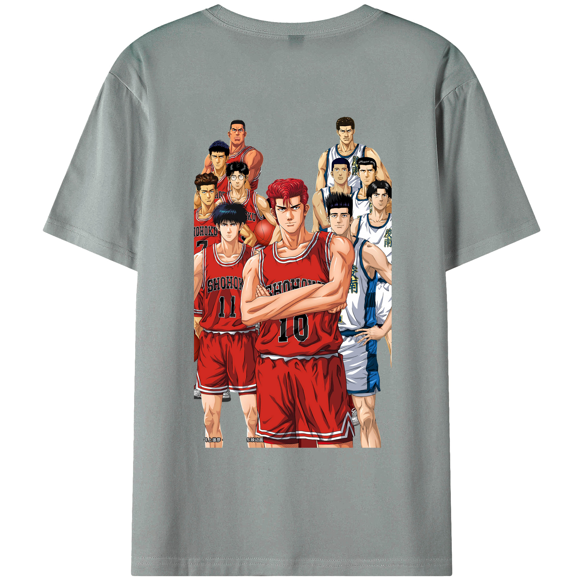 （画像用） SLAM DUNK／スラムダンク 綿100％ メンズ半袖Tシャツ（バックプリント） 通気性